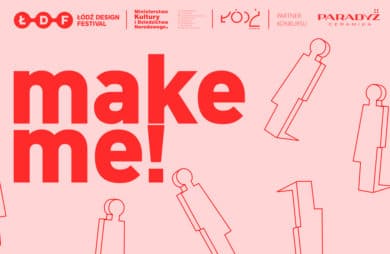 różowo czerwony plakat make me! 2020