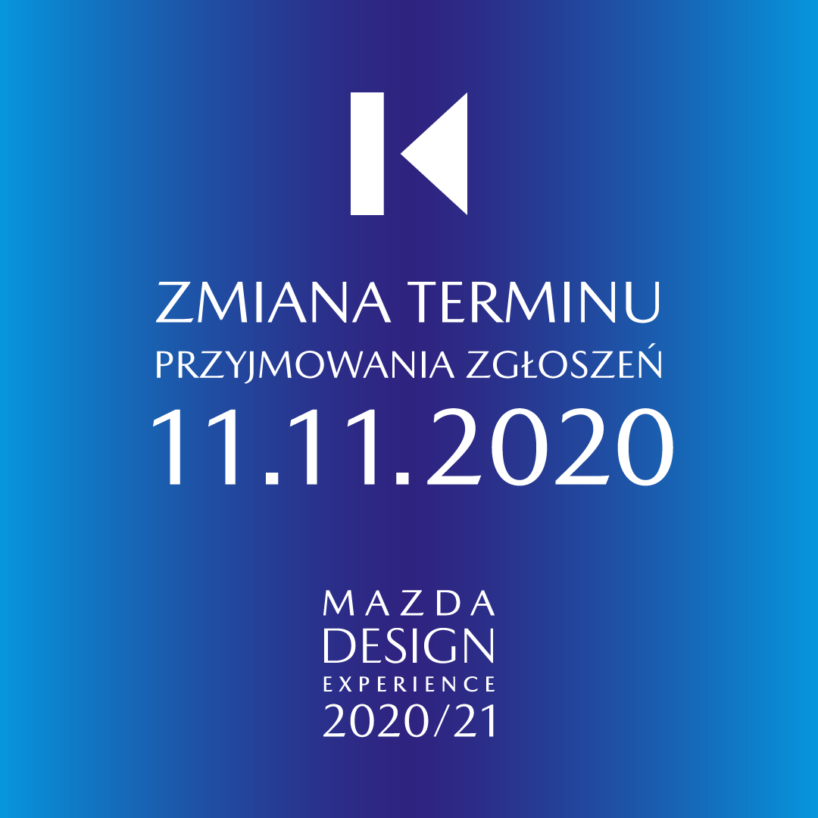 plakat mazda design experience zmiana terminu zgłoszeń
