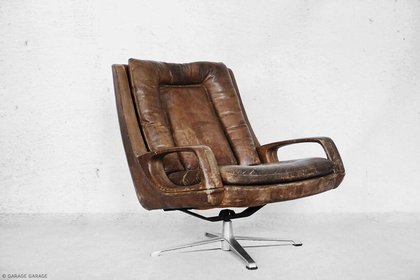 obrotowy fotel vintage