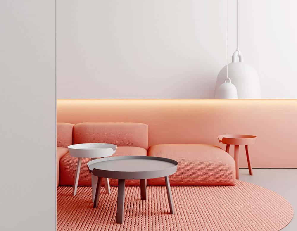 Minimalizm w kolorze pink! Projekt koncepcyjny mieszkania na Saskiej Kępie