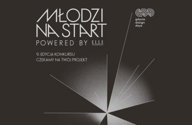 czarno szary plakat konkursu Młodzi na Start 2020