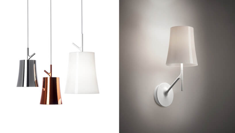 zestawienie lamp wiszących i kinkietową