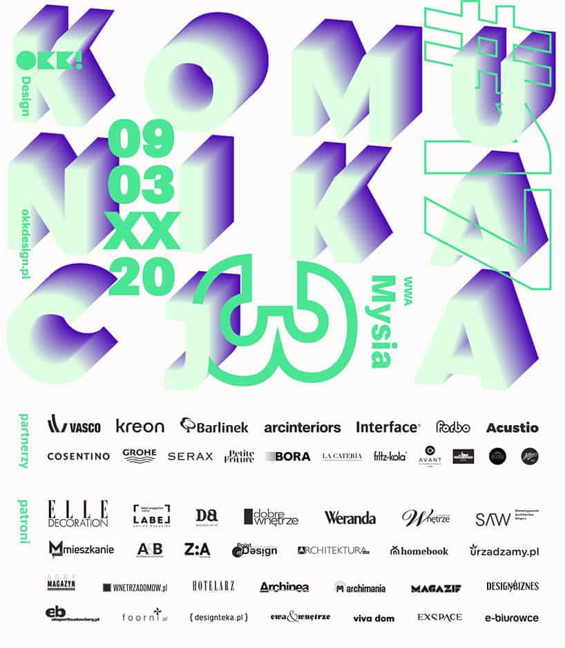 plakat wraz z patronami 17. edycji OKK! design