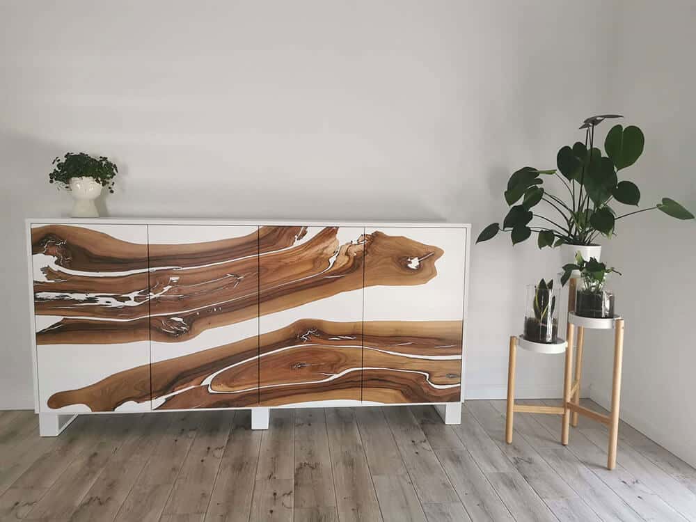 Komody i szafeczki z żywicą od Malita Just Wood