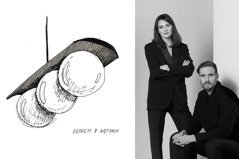 czarno białe zdjęcie projektantów Modern Ball opok szkicu produktu