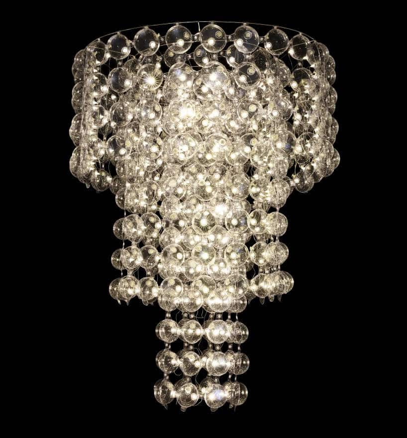 elegancki żyrandol Emperor’s od Puff-Buff z przeźroczystych kul