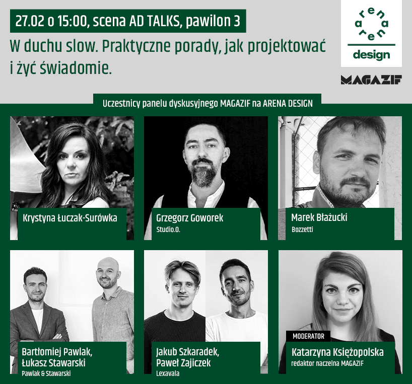 zestawienie wszystkich uczestników panelu MAGAZIF na arena design 2020