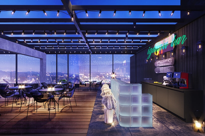 Skybar w ibis Styles w Sarajewie ze szklanym barem