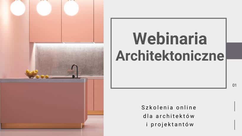 plakat zapraszający na Webinaria Architektoniczne od Virtus Studio