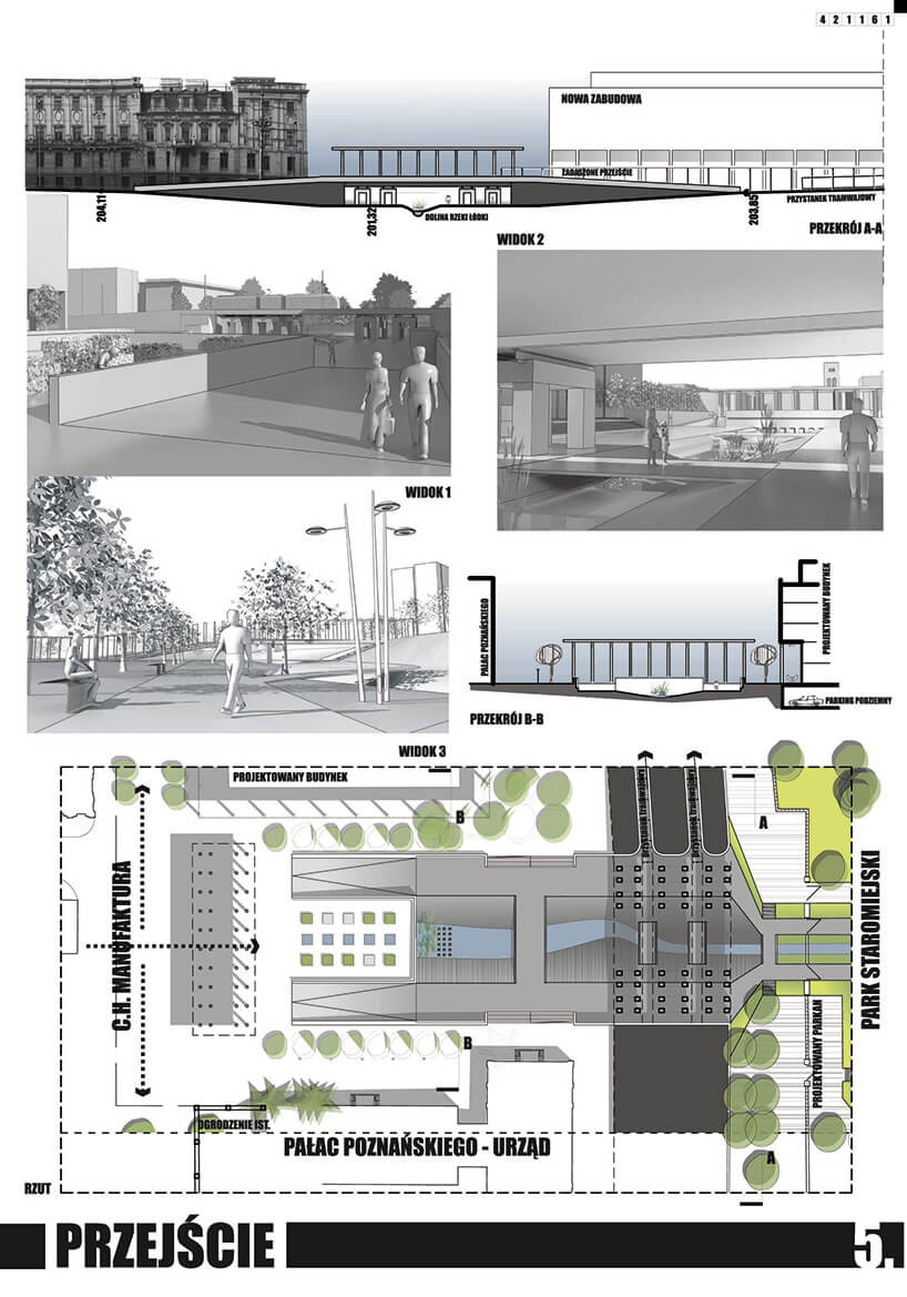 projekt łącznika z parkiem