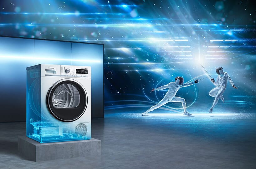nowoczesna suszarka do ubrań marki Siemens