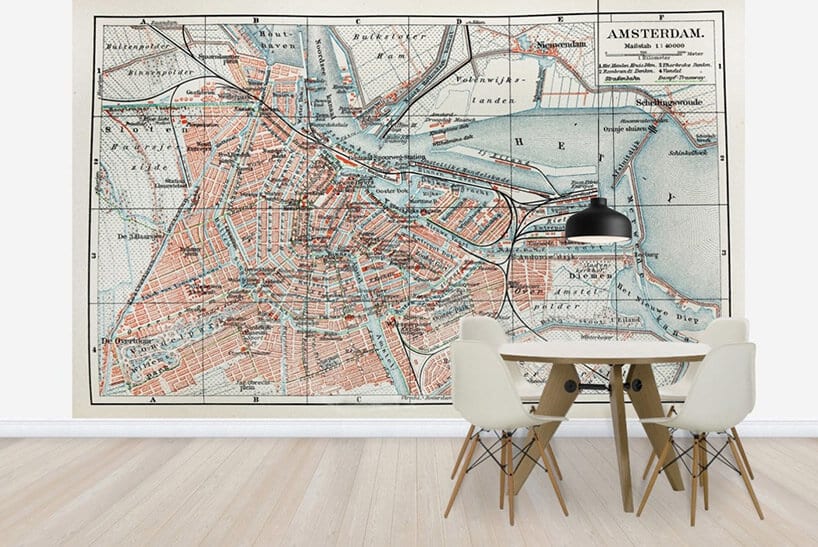 tapeta z mapą Amsterdamu