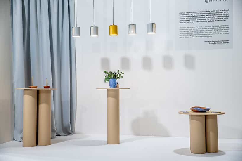 Wystawa IDEAS na Warsaw Home 2019 wyjątke ceramiczne przedmioty na tekturowych podestach