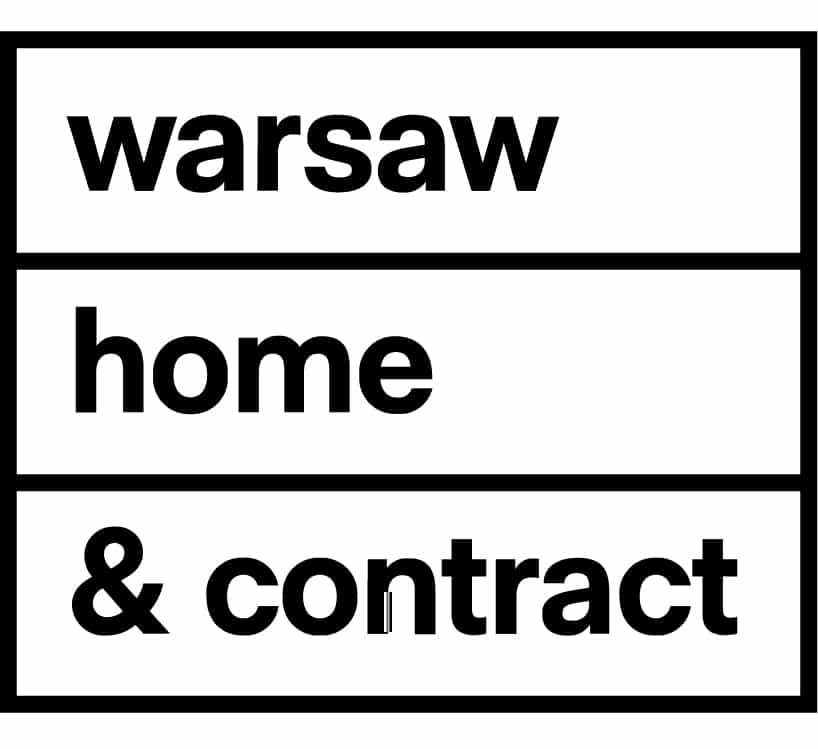 nowy czarno biały logotyp warsaw home & contract 2020