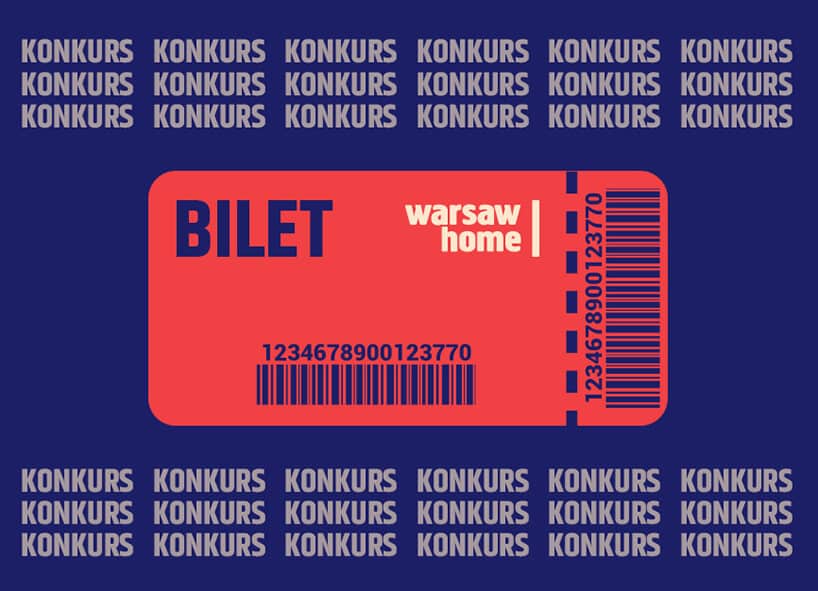 plakat konkursu z wejściówkami na Warsaw Home 2019 od MAGAZIF