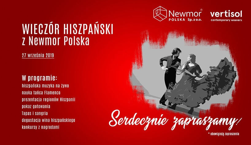 czerwone zaproszenie na Wieczory Architektów z Newmor Polska