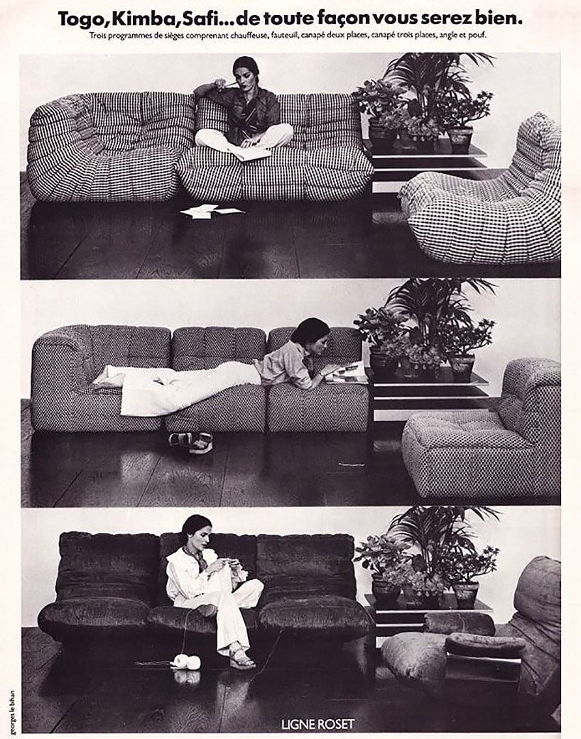 broszura reklamowa sofy z lat 70tych