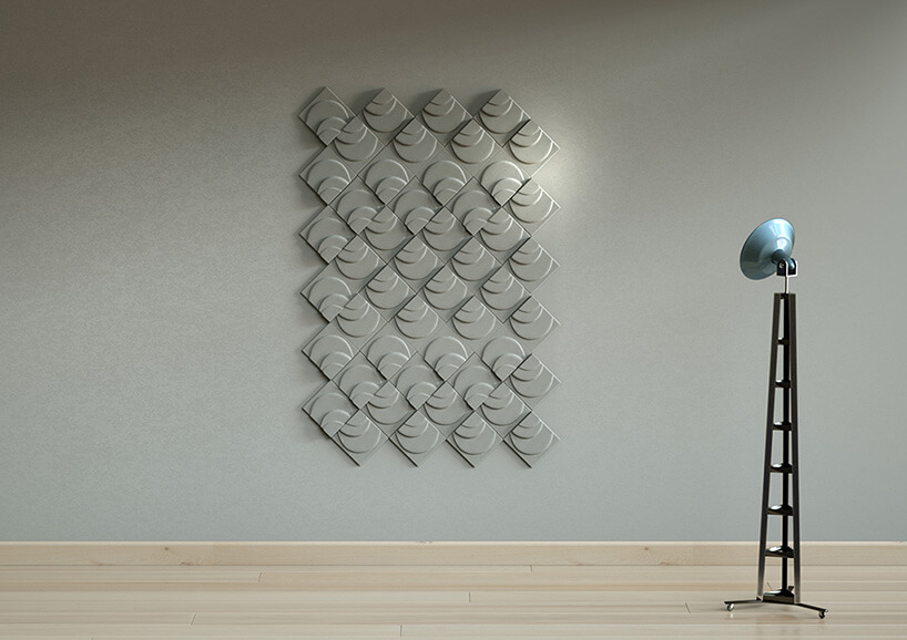 nieregularne płytki 3D z betonu architektonicznego