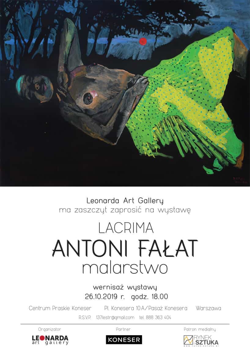 plakat wernisażu wystawy prac Antoniego Fałata