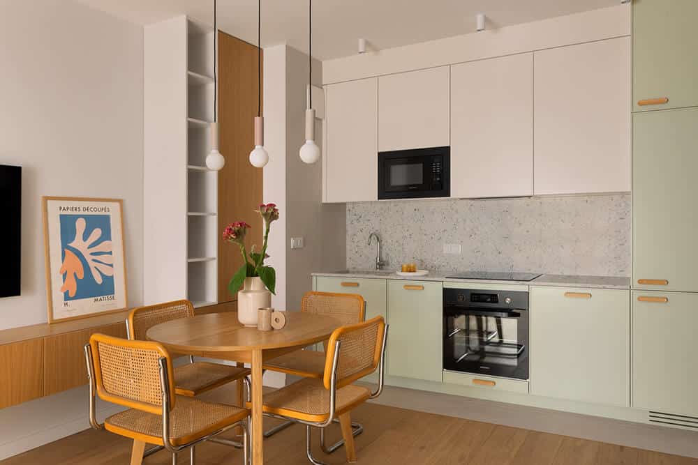 Z elementami mid-century. Przytulne 48-metrowe mieszkanie w stolicy