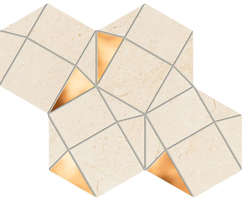 beżowo-złota mozaika Plain Stone od Ceramika Tubądzin